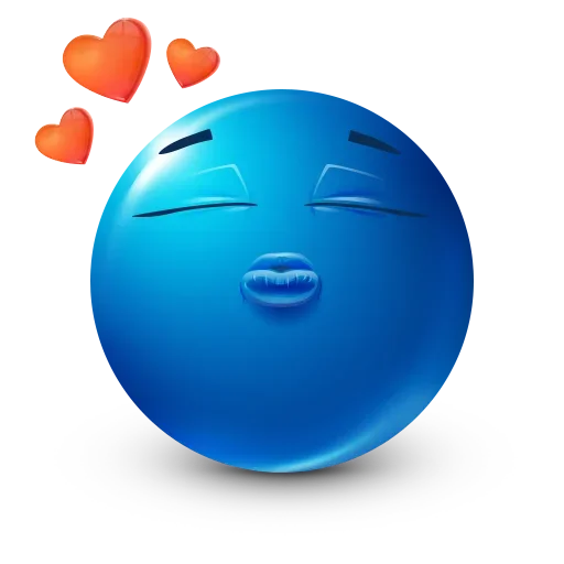 Blue Emoji sticker 💋