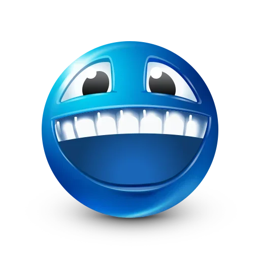 Blue Emoji stiker 😁