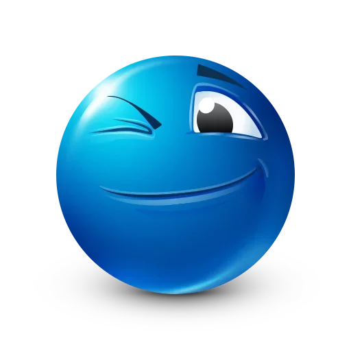 Blue Emoji stiker 😉