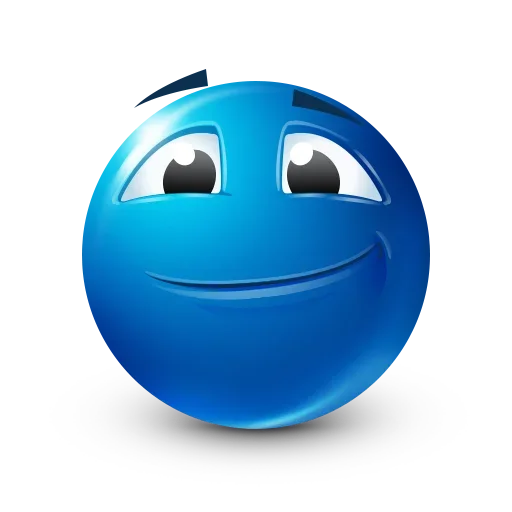 Blue Emoji stiker 🙂
