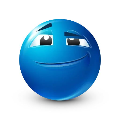 Blue Emoji stiker 🙂