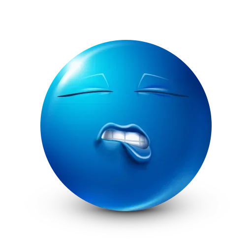 Стікер Blue Emoji 🫦