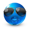 Blue Emoji emoji 😎
