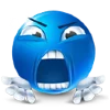 Blue Emoji emoji 🤬