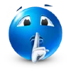 Blue Emoji emoji 🤫