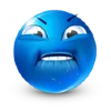 Blue Emoji emoji 😠