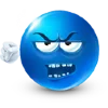 Blue Emoji emoji 😠