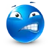 Blue Emoji emoji 😬