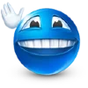 Blue Emoji emoji 👋