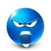 Blue Emoji emoji 🤬