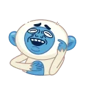 Telegram emoji Blue Monkey 