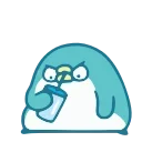 Blue Penguin emoji 😤