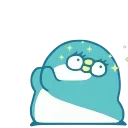 Blue Penguin emoji 🤩