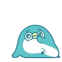 Blue Penguin emoji 🥹