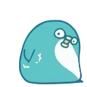 Blue Penguin emoji 🍑