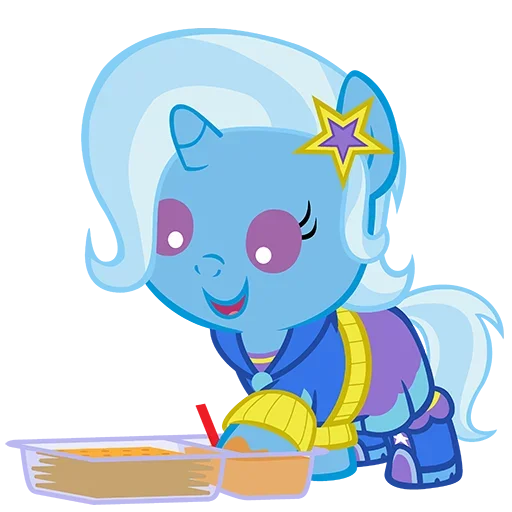 Telegram Sticker «Blue Pony» 😔
