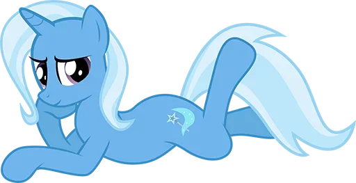 Стикер Telegram «Blue Pony» 😁