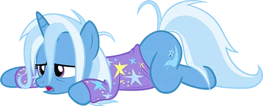 Telegram Sticker «Blue Pony» 😕
