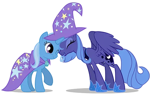 Telegram Sticker «Blue Pony» 😟