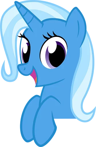 Telegram stiker «Blue Pony» 😣