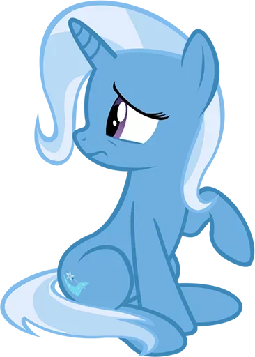 Blue Pony emoji ☹️