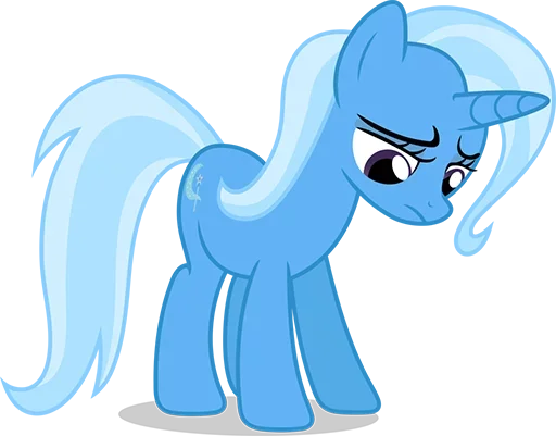 Telegram Sticker «Blue Pony» 😑