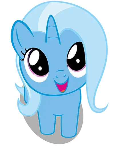 Стикер Telegram «Blue Pony» 😩