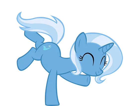 Стикер Telegram «Blue Pony» 😋