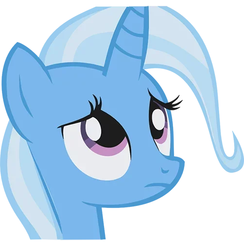 Telegram Sticker «Blue Pony» 🤔