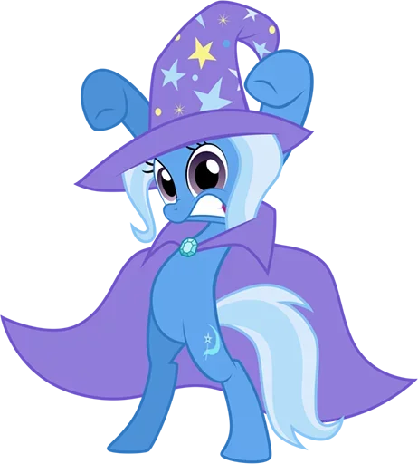 Telegram Sticker «Blue Pony» 🙁