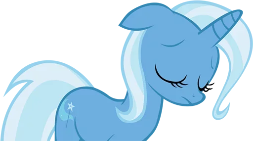 Стикер Telegram «Blue Pony» 😅