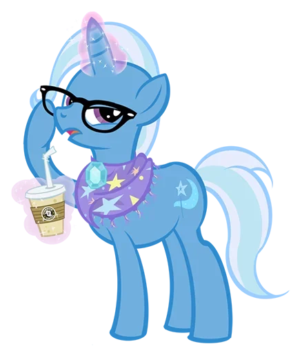 Telegram Sticker «Blue Pony» 🙃