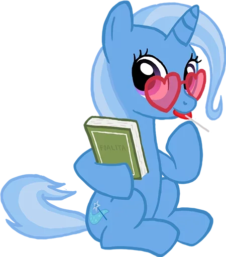 Blue Pony emoji 😣