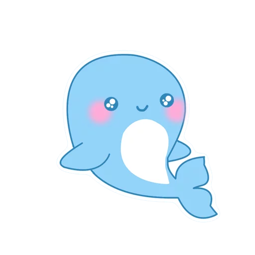 Telegram Sticker «Blue Whale Challenge» ☺️