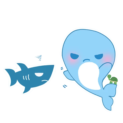 Стикер Telegram «Blue Whale Challenge» 😡