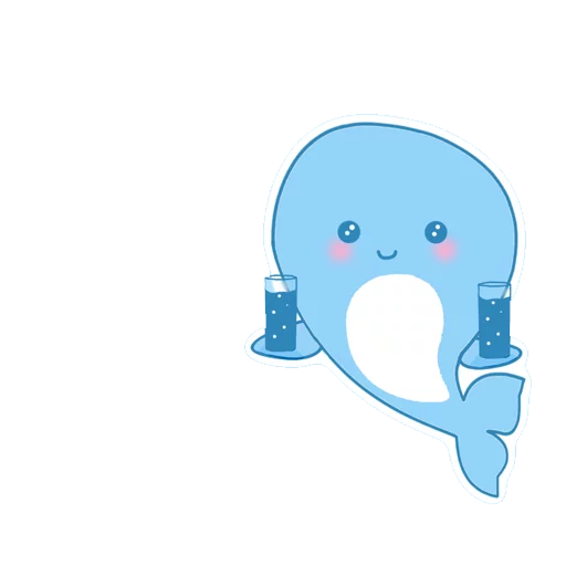 Telegram Sticker «Blue Whale Challenge» 💧