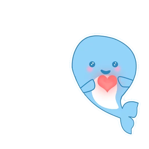 Telegram Sticker «Blue Whale Challenge» ❤