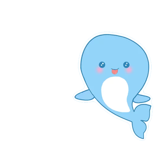 Telegram Sticker «Blue Whale Challenge» 🤗