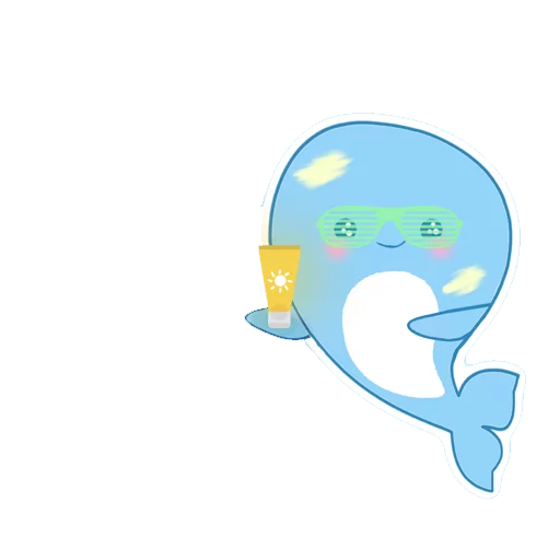 Telegram Sticker «Blue Whale Challenge» ☀