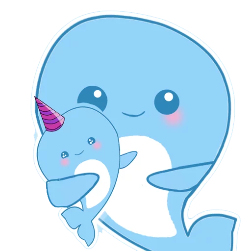 Telegram Sticker «Blue Whale Challenge» ☺️