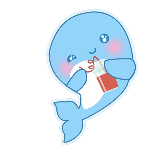 Telegram Sticker «Blue Whale Challenge» 🥛