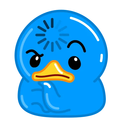 Blue Duck  emoji 🤔