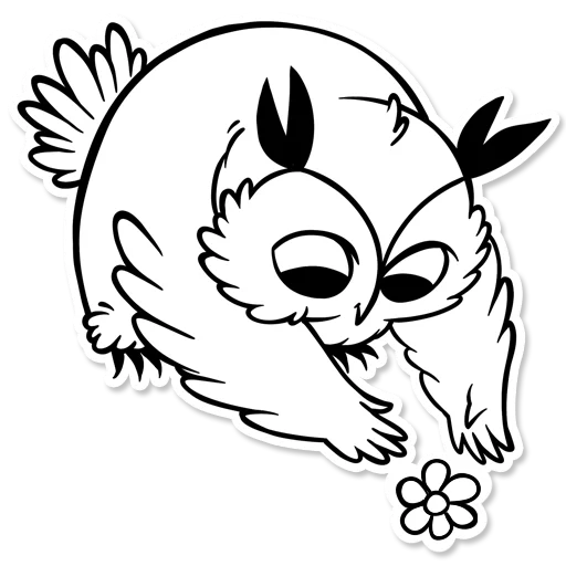 Telegram Sticker «Boggart Owl» 