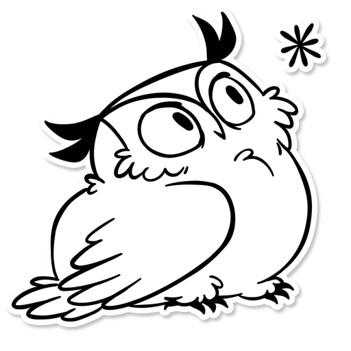 Telegram Sticker «Boggart Owl» ❄