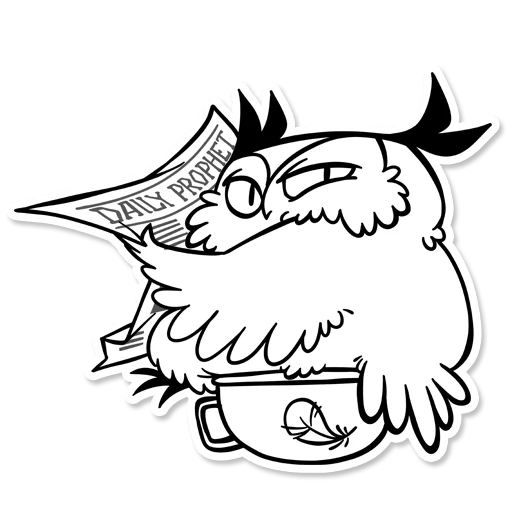 Стікер Telegram «Boggart Owl» 💩