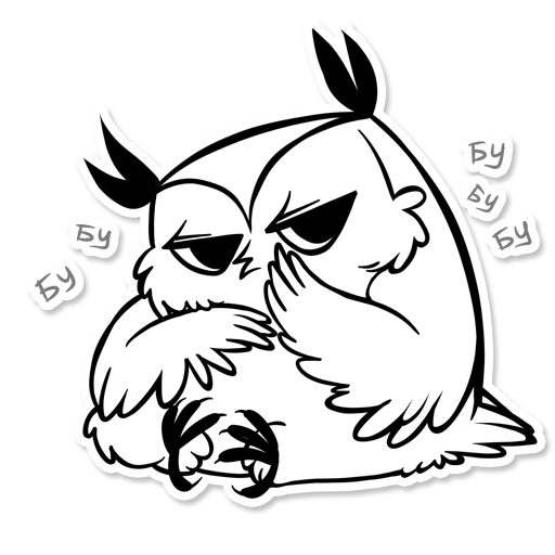 Telegram stiker «Boggart Owl» 😞