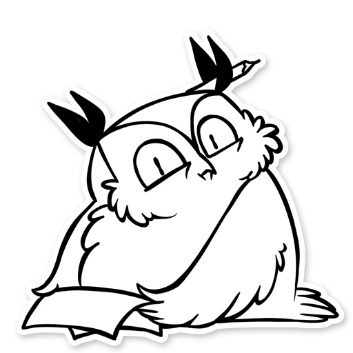 Стікер Telegram «Boggart Owl» 😐