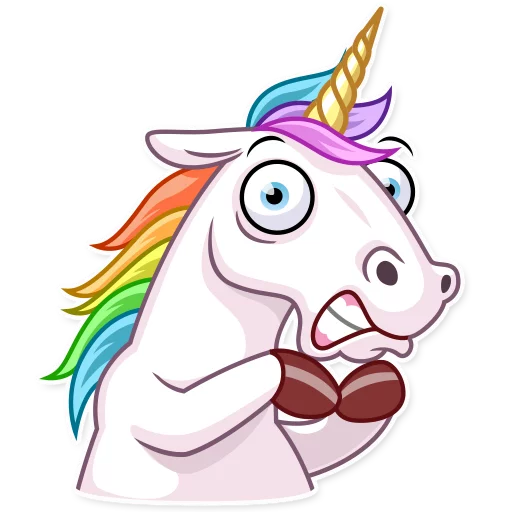 Стікер Telegram «Unicorn» 😨