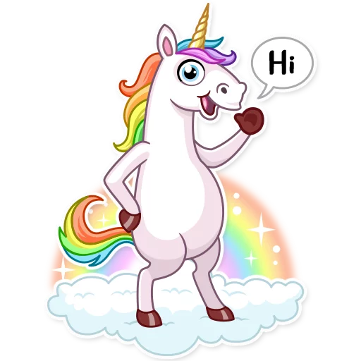 Telegram stiker «Unicorn» 👋