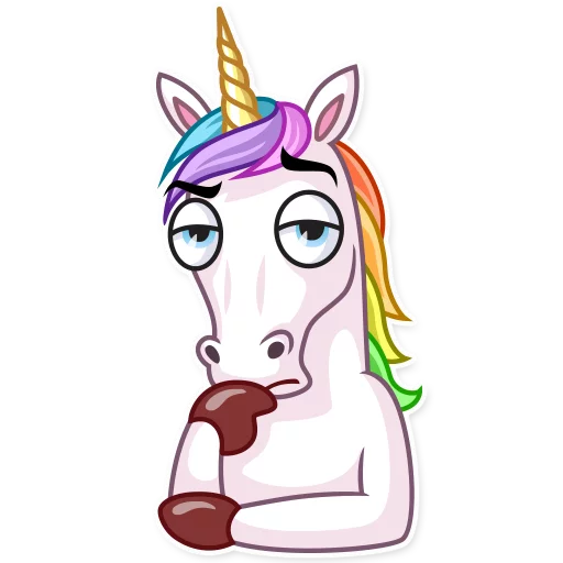 Telegram Sticker «Unicorn» 🤔